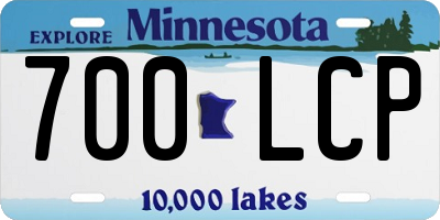 MN license plate 700LCP