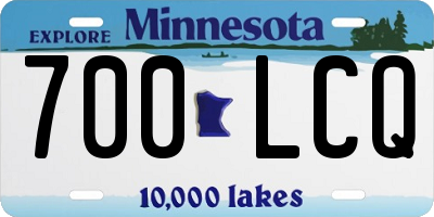 MN license plate 700LCQ