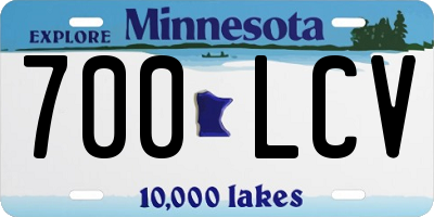 MN license plate 700LCV