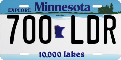 MN license plate 700LDR
