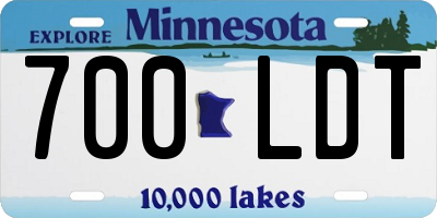 MN license plate 700LDT