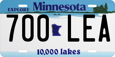 MN license plate 700LEA