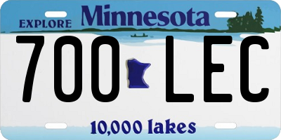 MN license plate 700LEC