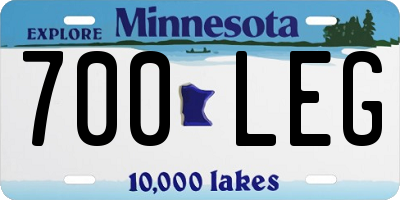 MN license plate 700LEG