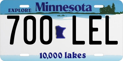 MN license plate 700LEL