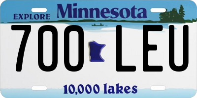 MN license plate 700LEU