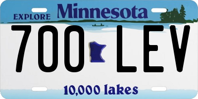MN license plate 700LEV