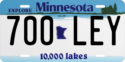 MN license plate 700LEY