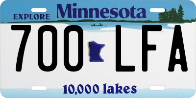 MN license plate 700LFA