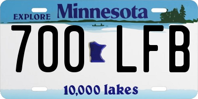MN license plate 700LFB