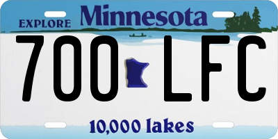 MN license plate 700LFC