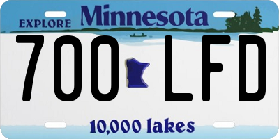 MN license plate 700LFD
