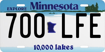 MN license plate 700LFE