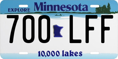 MN license plate 700LFF
