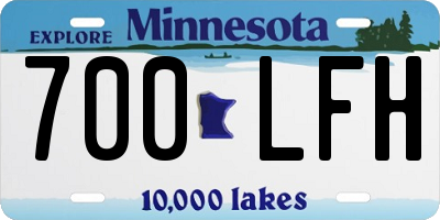 MN license plate 700LFH