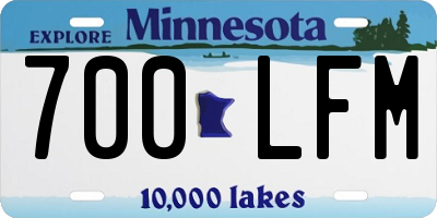 MN license plate 700LFM