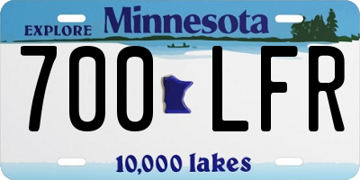 MN license plate 700LFR