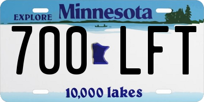 MN license plate 700LFT
