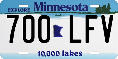 MN license plate 700LFV