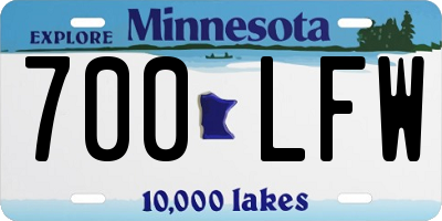 MN license plate 700LFW