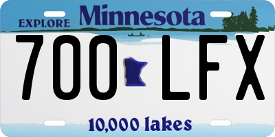 MN license plate 700LFX