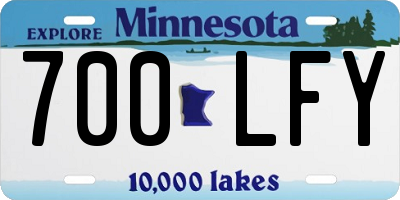 MN license plate 700LFY