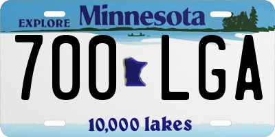 MN license plate 700LGA