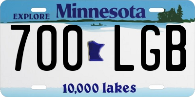 MN license plate 700LGB