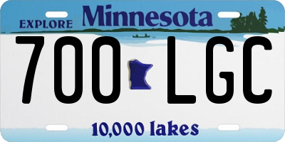 MN license plate 700LGC