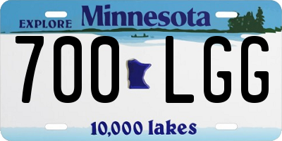 MN license plate 700LGG
