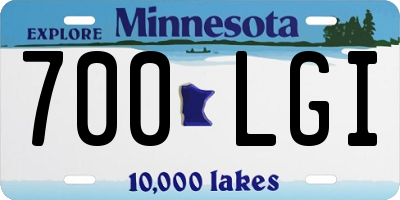 MN license plate 700LGI
