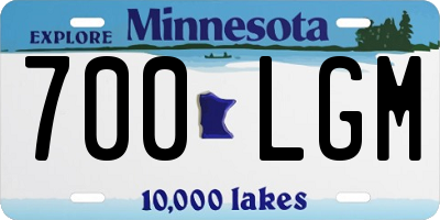 MN license plate 700LGM