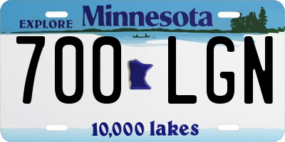 MN license plate 700LGN