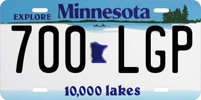 MN license plate 700LGP