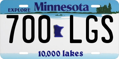 MN license plate 700LGS