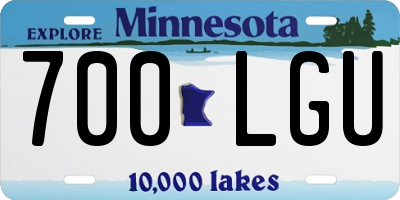 MN license plate 700LGU