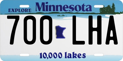 MN license plate 700LHA
