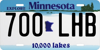 MN license plate 700LHB