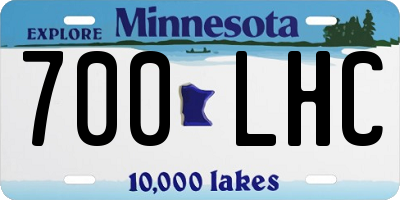 MN license plate 700LHC