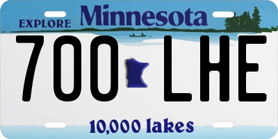 MN license plate 700LHE