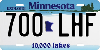 MN license plate 700LHF