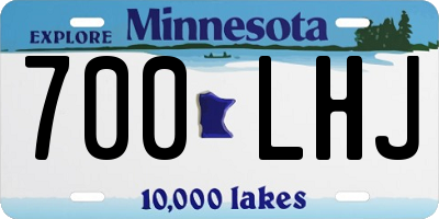 MN license plate 700LHJ