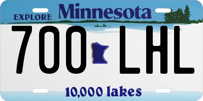 MN license plate 700LHL