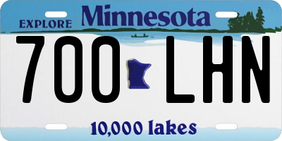 MN license plate 700LHN