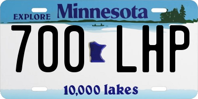MN license plate 700LHP