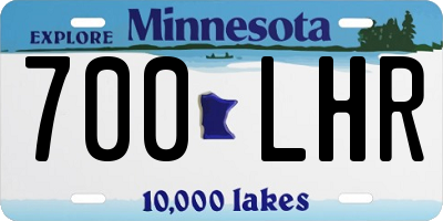 MN license plate 700LHR