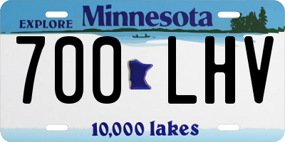 MN license plate 700LHV