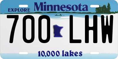 MN license plate 700LHW