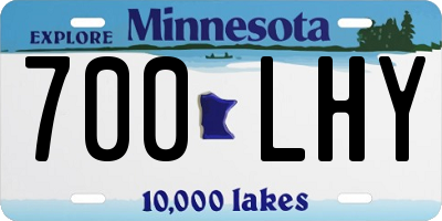 MN license plate 700LHY