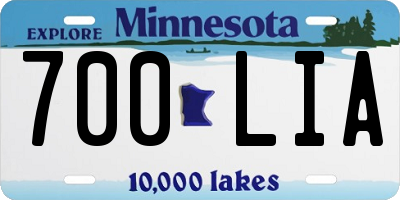 MN license plate 700LIA